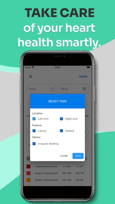 Blood Pressure Monitor Tracker Screenshot