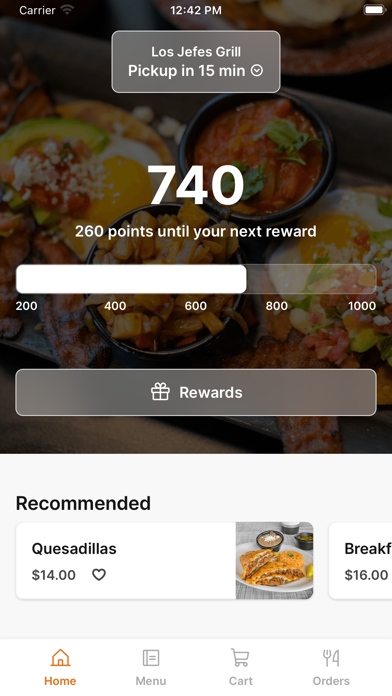 Los Jefes Grill iPhone screenshot 1 - Food & Drink app