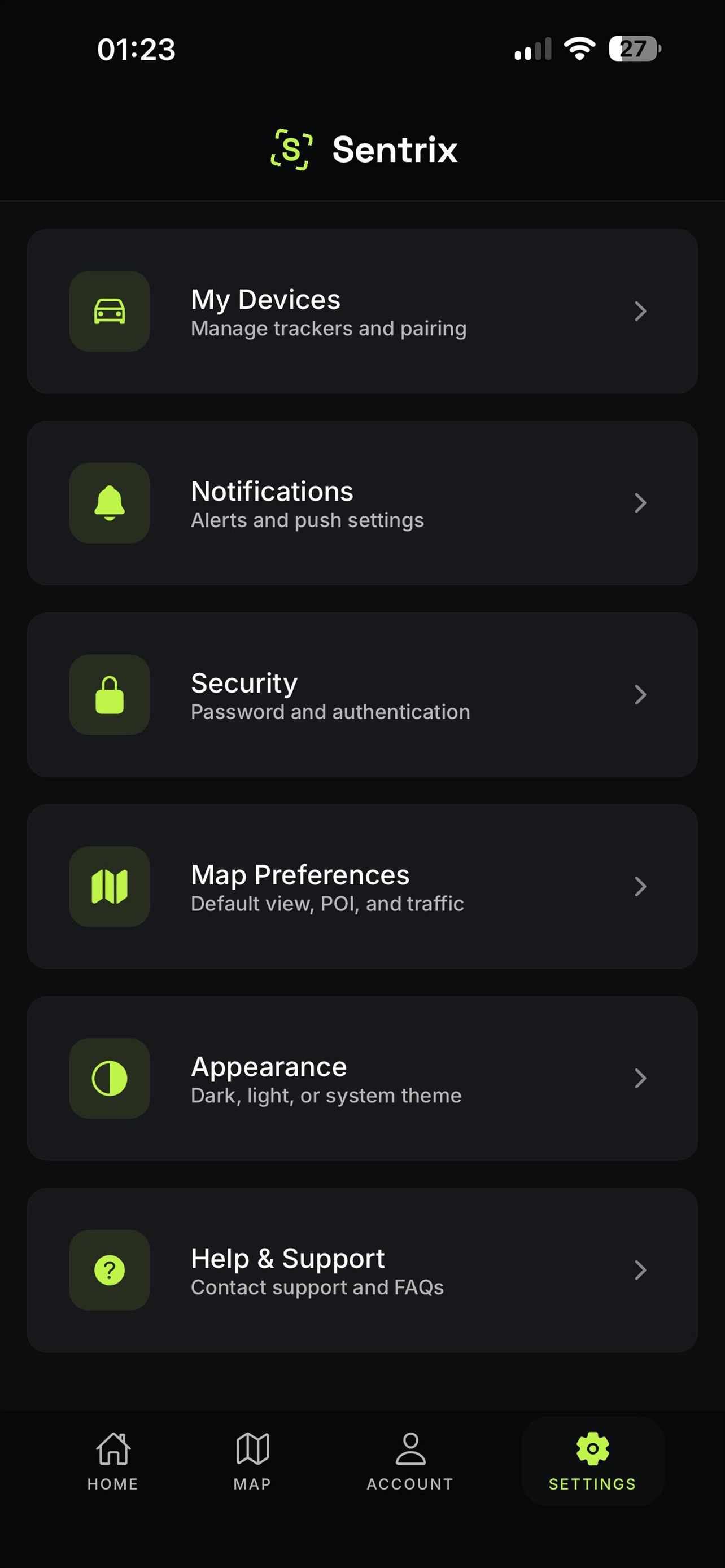 Sentrix GPS Tracker screenshot 3