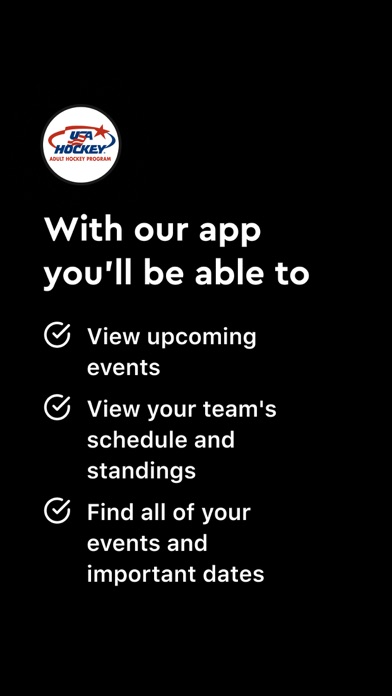 USA Hockey Adult Events Screenshot