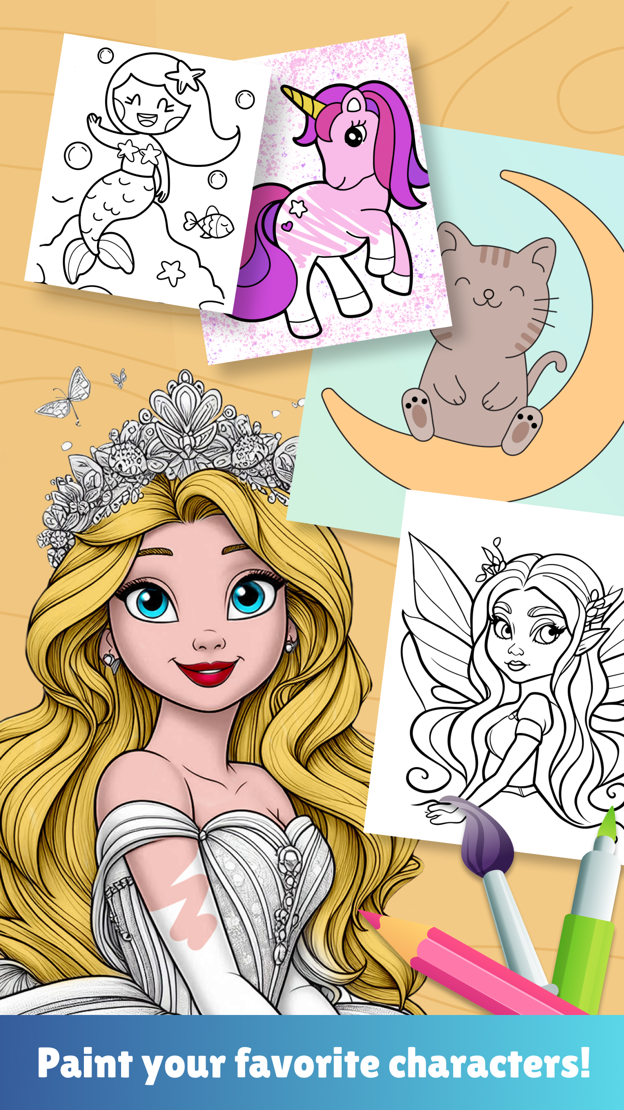 Paint princesses & fairy tales