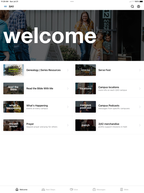 2|42 Community Church iPad screenshot 1 - Education app
