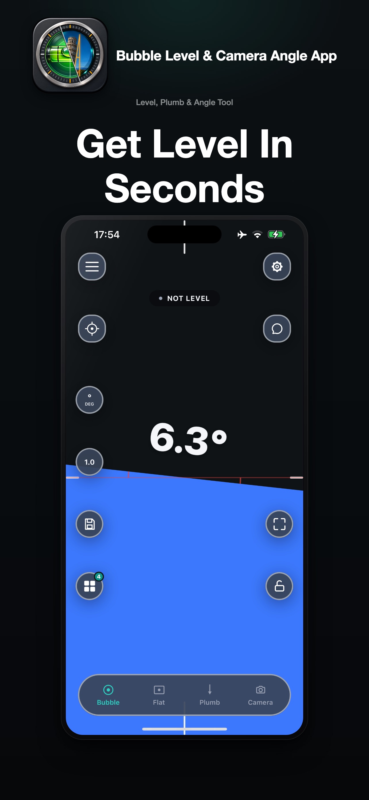 Screenshot 1 of Bubble Level & Camera Angle