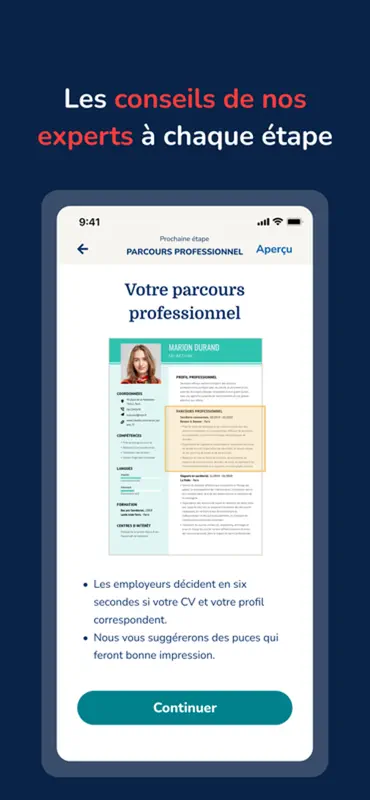 Mon CV Parfait : CV designer screenshot 7 of 8