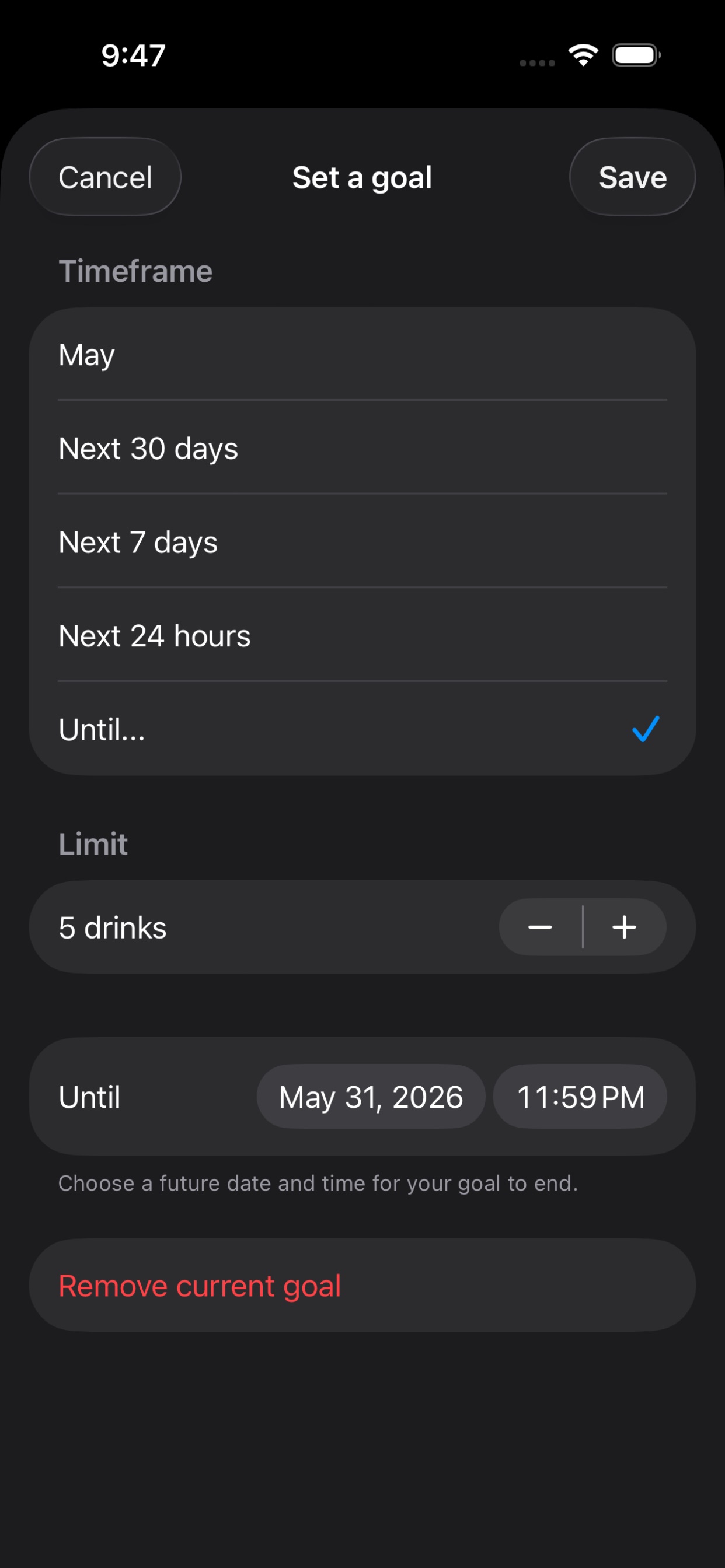 Drink Tracker & Goals screenshot 2