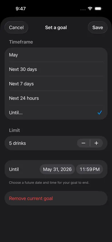 Drink Tracker & Goals screenshot 2