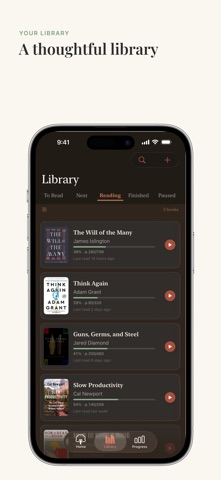 Nous: Reading Tracker & Notes iPhone screenshot