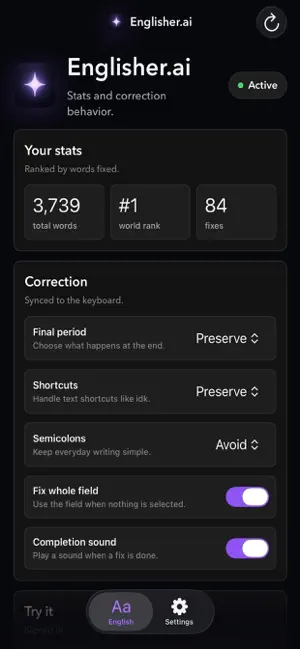 Englisher.ai screenshot 2