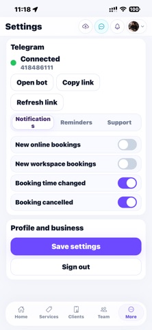 Timviz: Booking Calendar iPhone screenshot