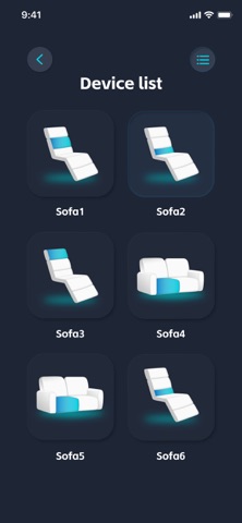 My Smart sofa iPhone screenshot