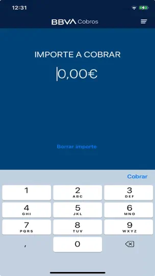 Captura de pantalla de BBVA Cobros en iPhone 1