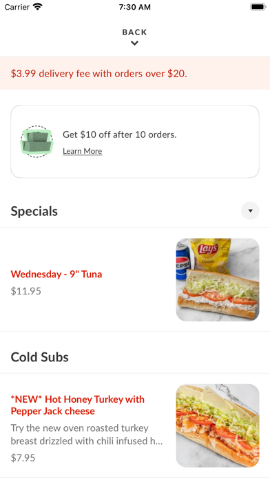 Royal Subs iPhone screenshot 3 - Food & Drink app