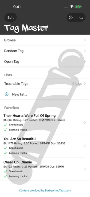 Tag Master screenshot 1