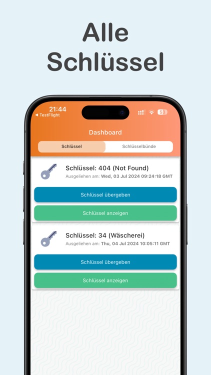 Schlüsselregistrierung