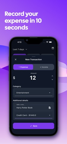Finyo: Fast Expense Tracker Screenshot 1 of 5