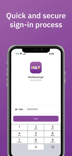 Скриншот MaxMessenger на iPhone 1