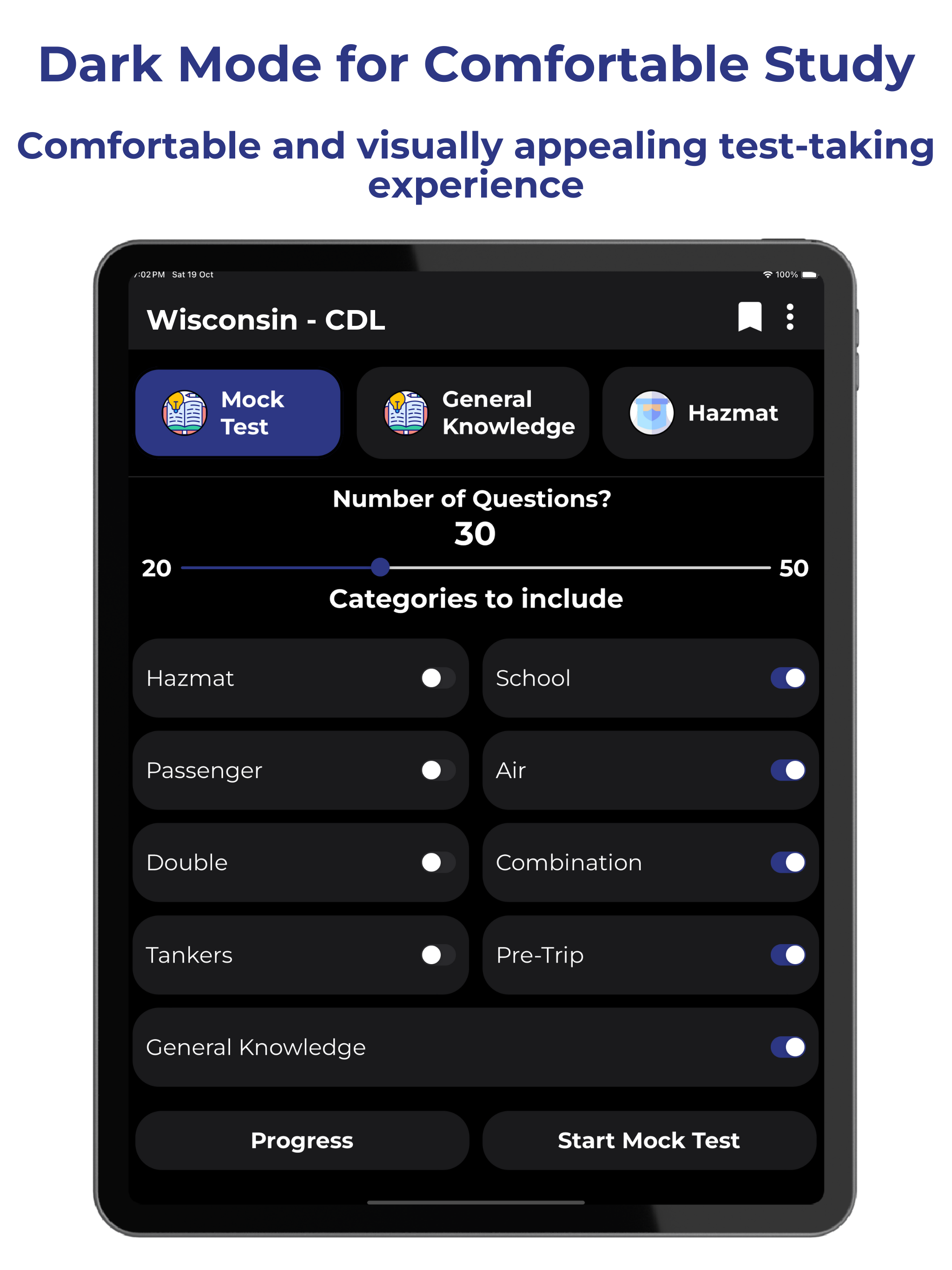 Wisconsin CDL Permit Test screenshot 14