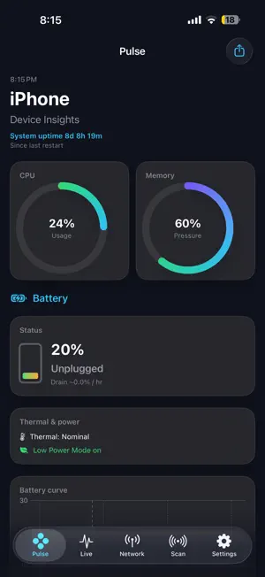 Pulse: System Network Monitor screenshot 1