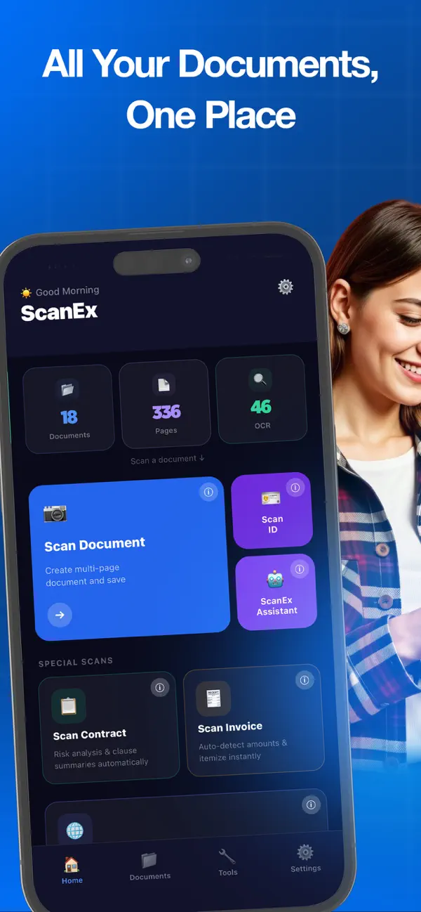 Screenshot #1 pour ScanEx: Photo en PDF & Signer