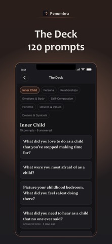 Penumbra: Shadow Work Journal Screenshot 2 of 6