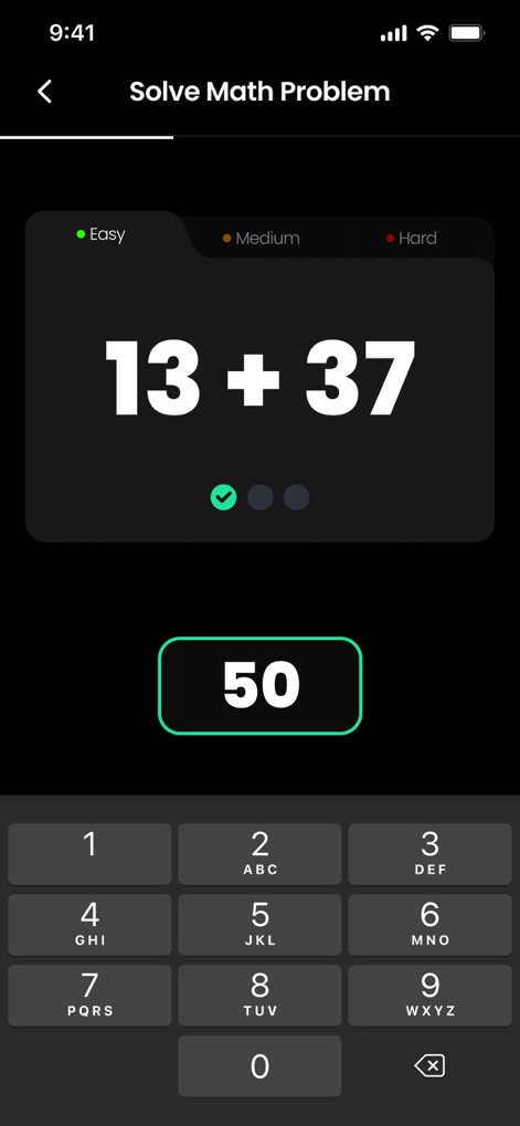 Smart Alarm Clock - Waking Up - Users can engage their minds with a math problem interface and input answers using the convenient numerical keypad to dismiss the alarm.