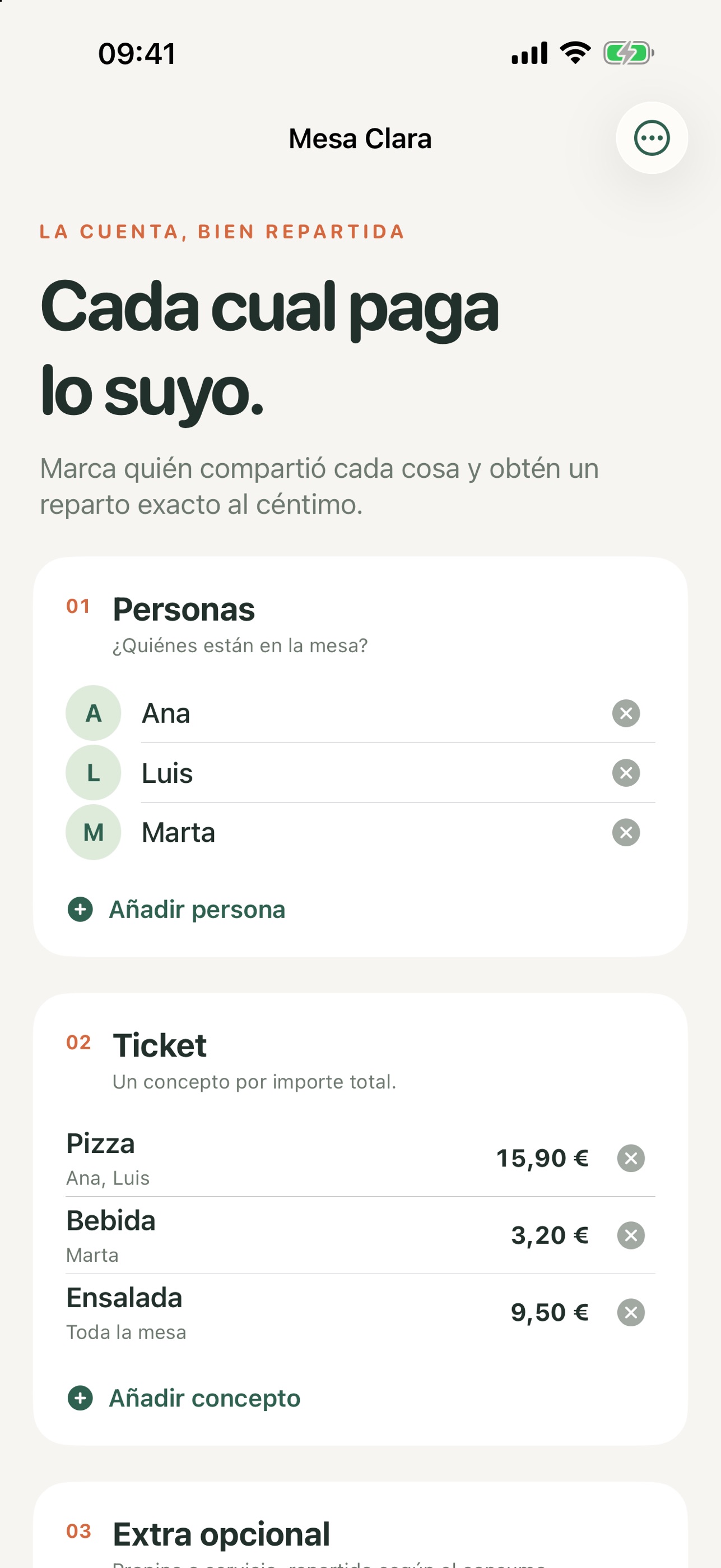 Screenshot 1 of Mesa Clara: Divide cuentas