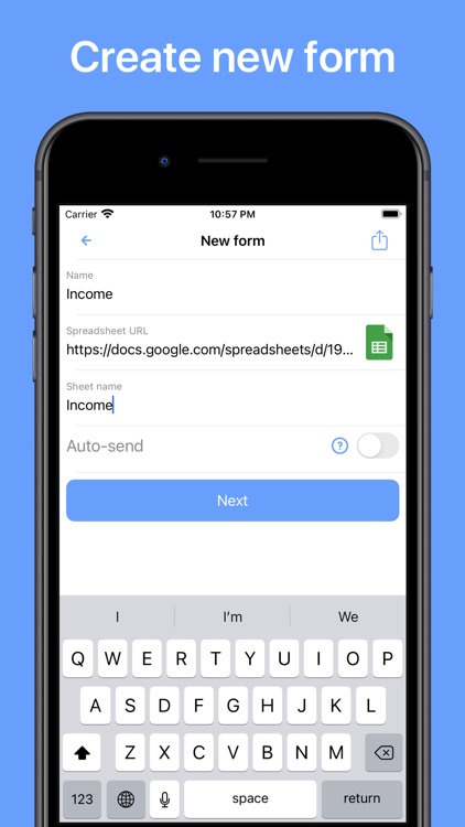 Spreadsheet data entry