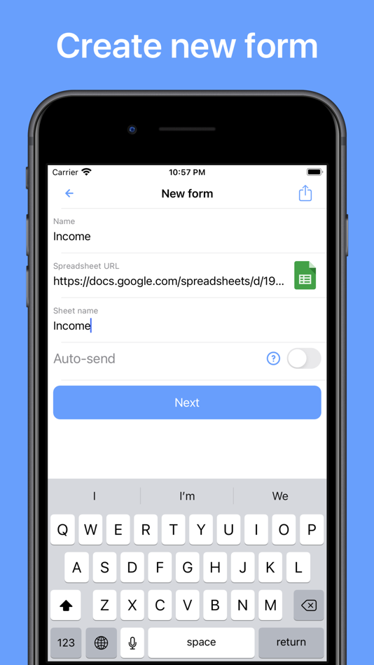 #3. Spreadsheet data entry (iOS) 来自: Ruslan Musagitov