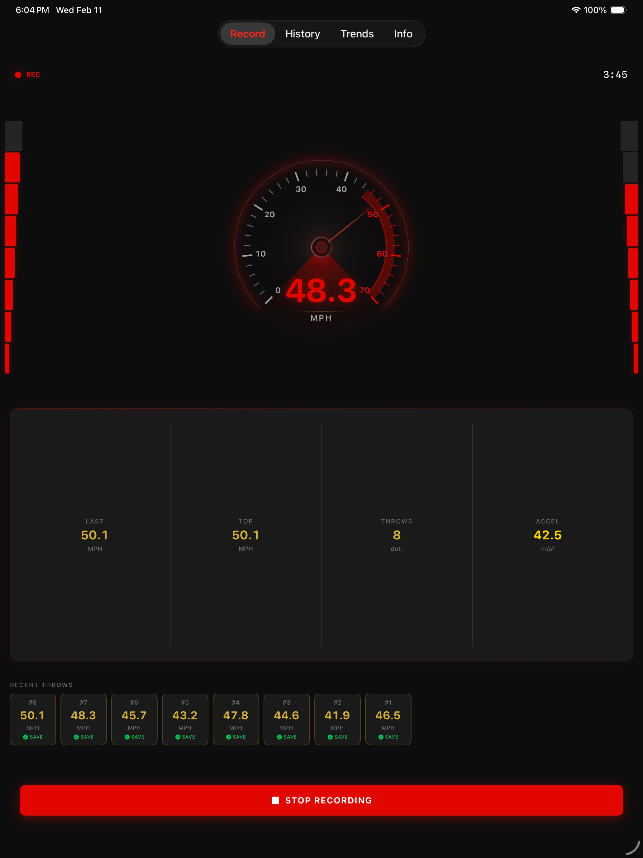 Arm Speed Motion Analyzer