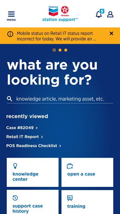 Chevron Texaco Station Support Screenshot