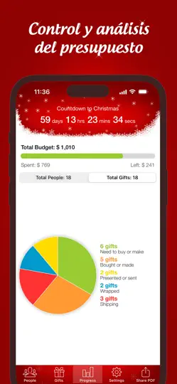 Captura de pantalla de The Christmas Gift List en iPhone 4