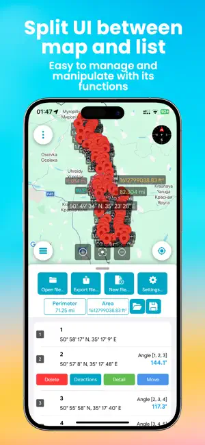 MapPin Fields Area Measure Map screenshot 1