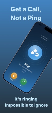 Pill Reminder Call — Pilly iPhone screenshot