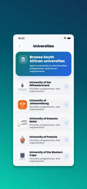University Qualifications iPhone screenshot 3