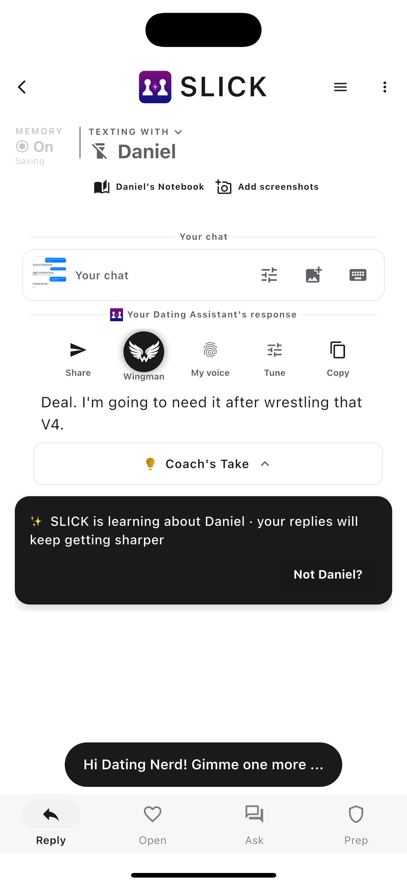 SLICK: AI Dating Assistant screenshot 4