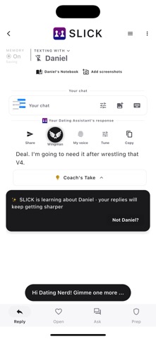 SLICK: AI Dating Assistant Screenshot 4 of 8