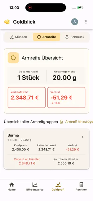 Goldblick iPhone screenshot 5