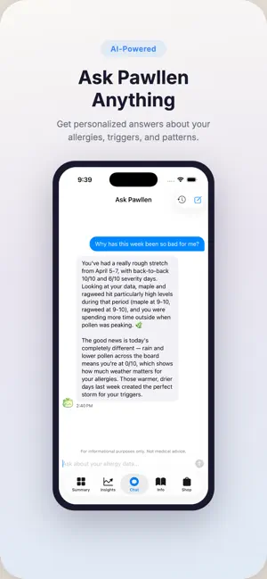 Pawllen: Allergy Tracker screenshot 2