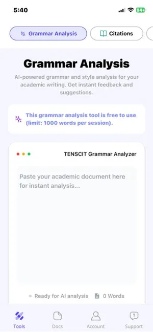 Tenscit screenshot 2