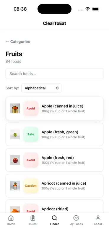 ClearToEat: Safe Food Finder screenshot 1 of 4