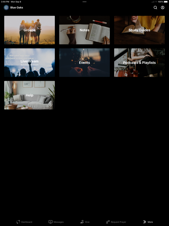 Blue Oaks Church iPad screenshot 5 - Education app