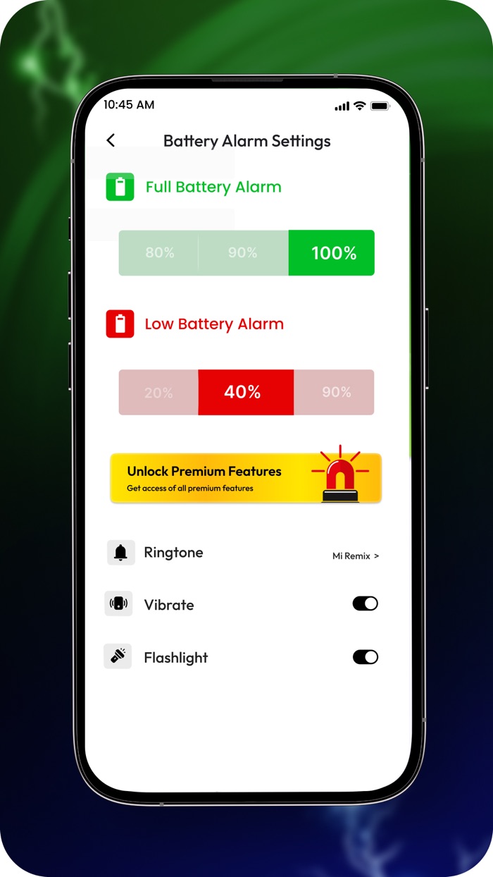 Battery Charging Alarm  Alert