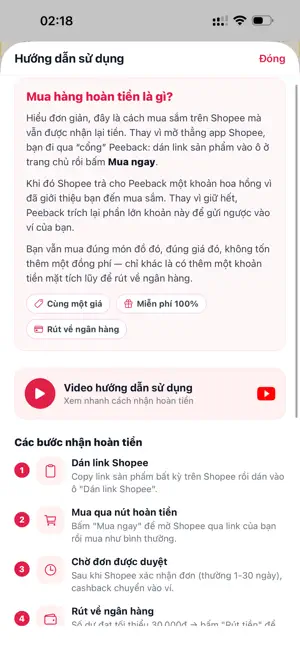 PB Ví Hoàn Tiền iPhone screenshot 6