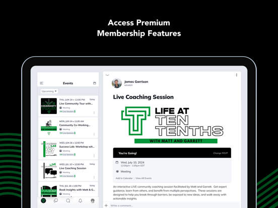 Life At Ten Tenths iPad screenshot 2 - Social Networking app