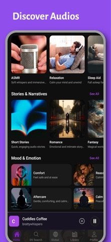 DeeVee: Audio Stories Search iPhone screenshot