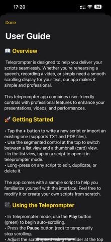 Teleprompter — Video & Mirror screenshot