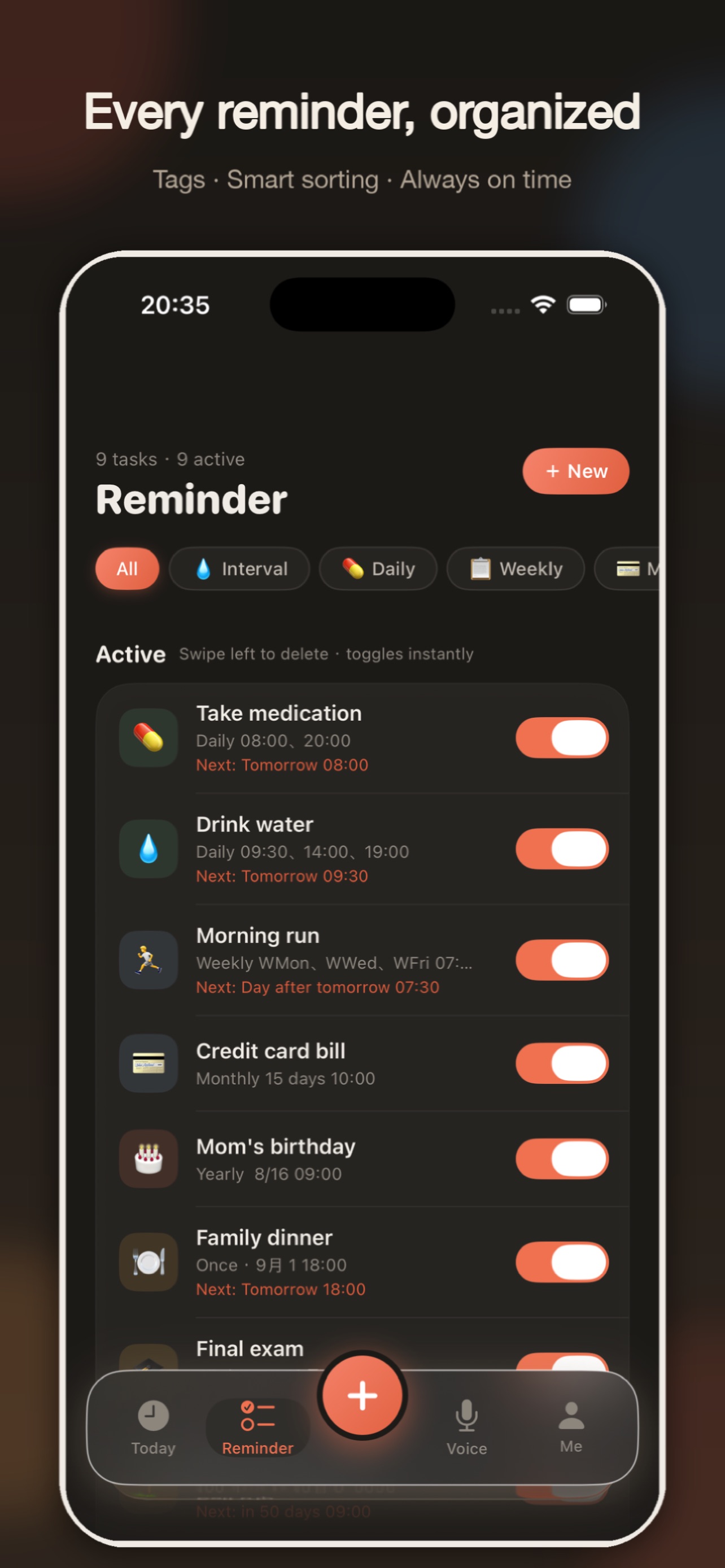 Screenshot 2 of Kairos: Reminders & Timers
