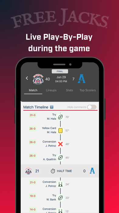 Free Jacks Rugby Screenshot