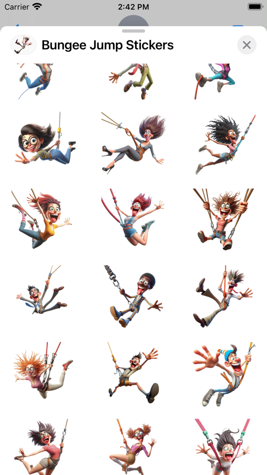 #2. Bungee Jump Stickers (iOS) Podle: Paul Scott