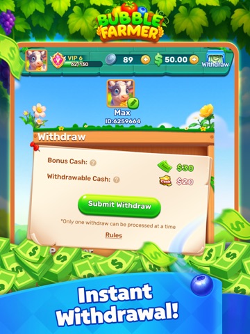 Bubble Farmer: Win Real Cash iPad screenshot